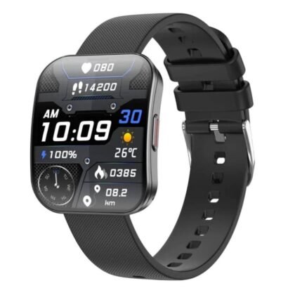 Ultra thin Curved Screen Smart Fitness Watch with Heart Rate Monitor, 1.4-inch Color Display, Activity Tracker, Temperature Sensor, Sports Band, Digital Watch Face